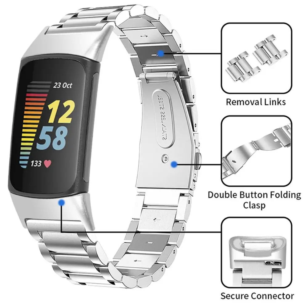 Metallarmband Fitbit Charge 6 Silver