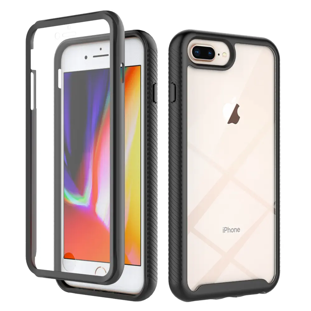 Full Protection Case iPhone 6 Plus/6S Plus/iPhone 7 Plus/iPhone 8 Plus Sort