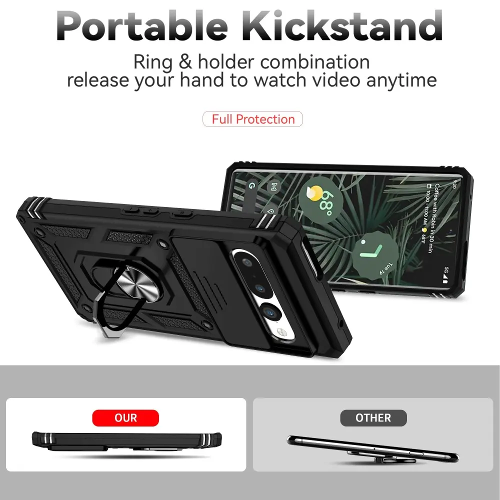 Hybridskal Ring + Kameraskydd Google Pixel 7 Pro Svart