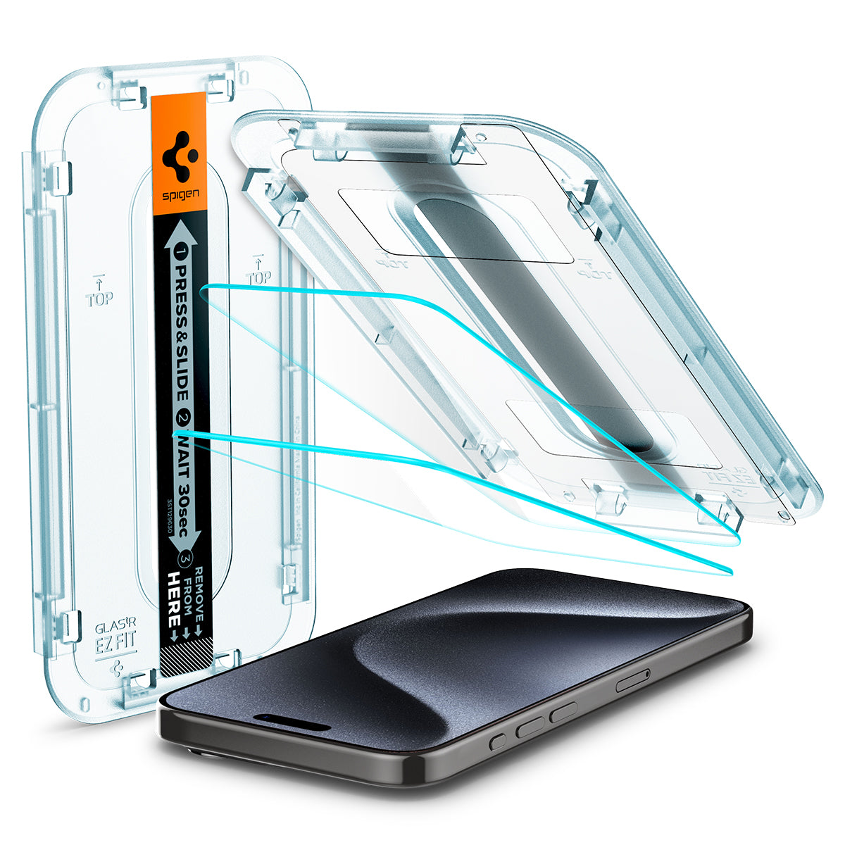 Spigen iPhone 15 Pro Screen Protector GLAS.tR EZ Fit (2-pack)