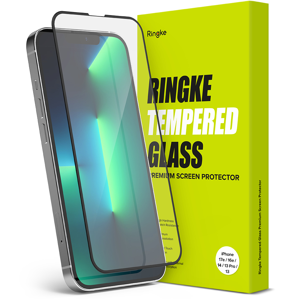 Ringke iPhone 13 Skjermbeskytter i glass med monteringsverktøy