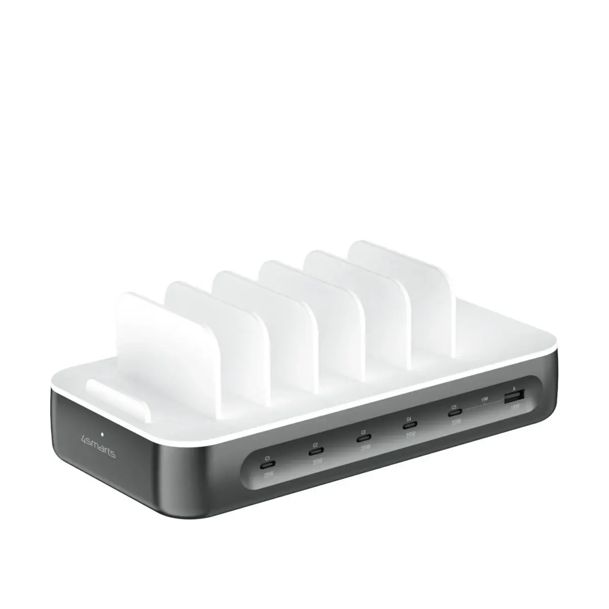 Ladestation 5 x USB-C, 1 x USB-A, 100W, Sort