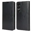 Mobiltaske Ægte Læder Sony Xperia 1 VII Sort