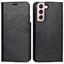 Mobiltaske Ægte Læder Samsung Galaxy S22 Sort