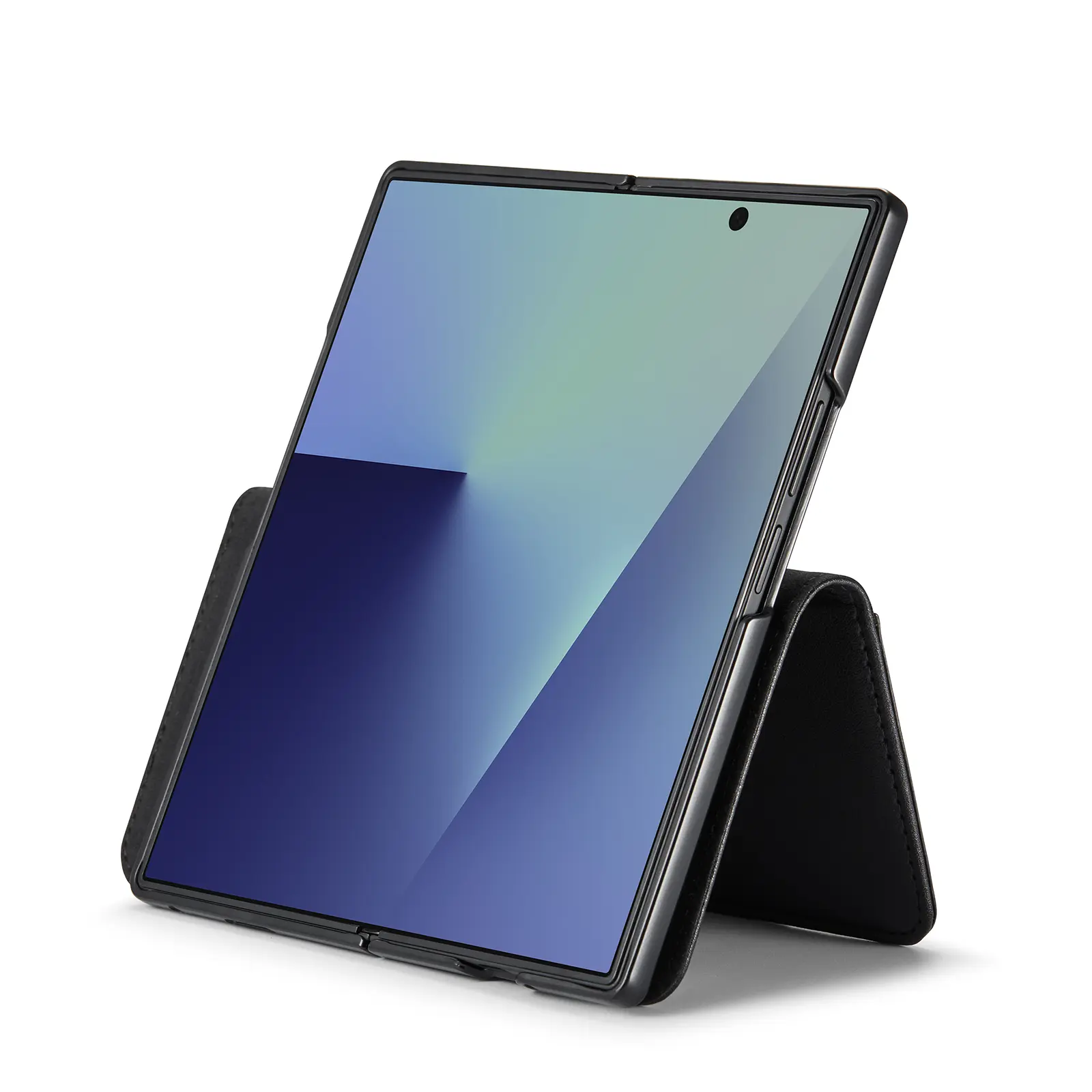 Äkta Läderfodral Samsung Galaxy Z Fold 8 Svart