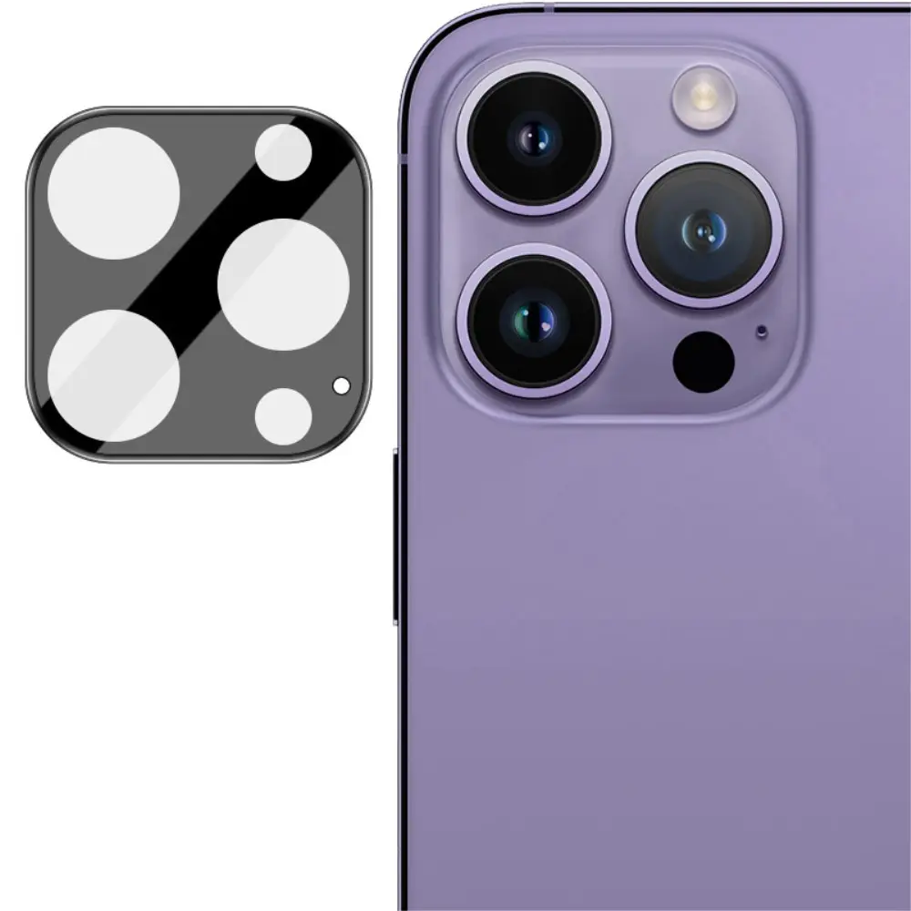Härdat Glas 0.2mm Linsskydd iPhone 15 Pro Svart