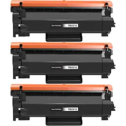 3-pack Toner Brother HL-L2400DW - erstatter Brother TN-2510, Svart, 1200 sider