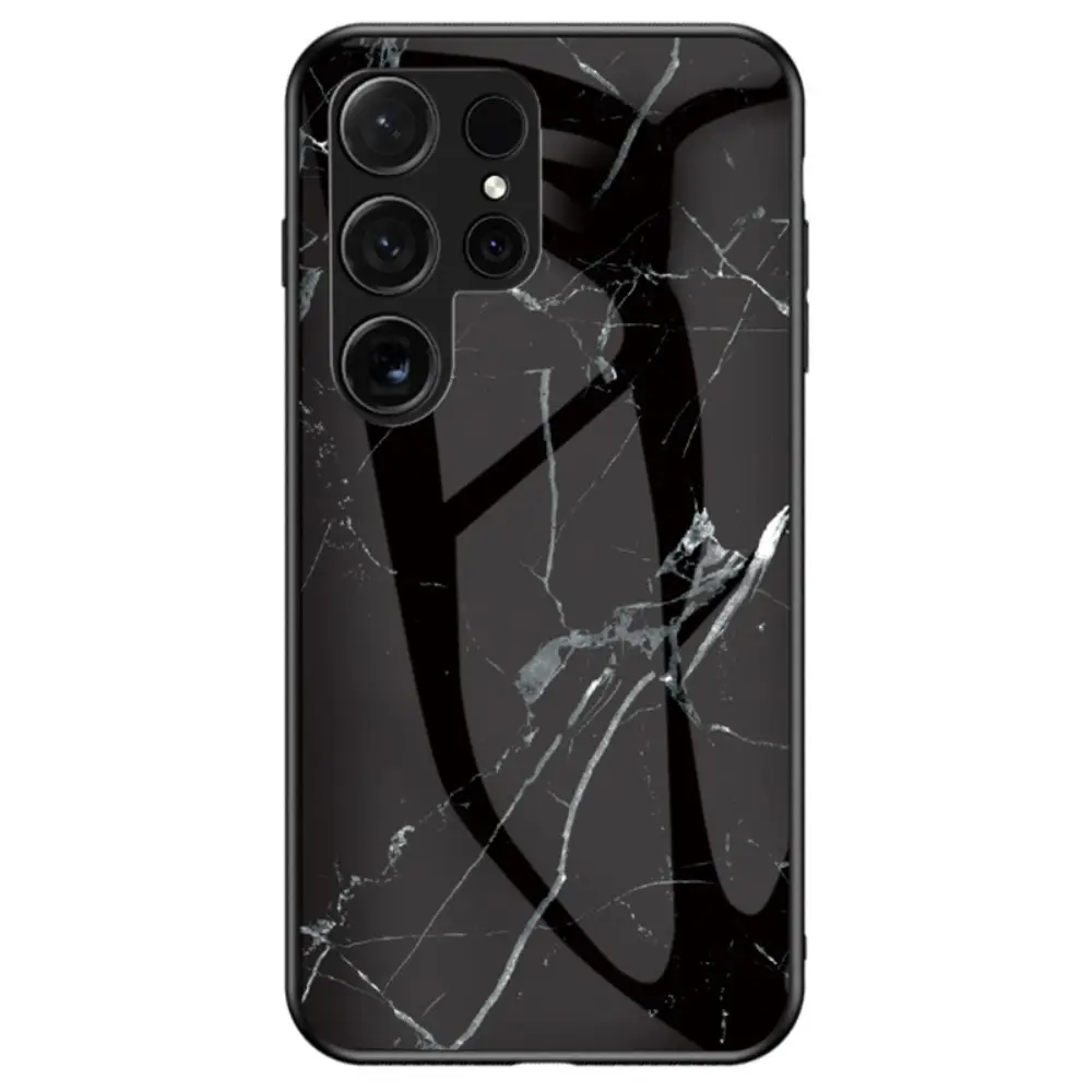Herdet Glass Deksel Samsung Galaxy S24 Ultra Svart marmor