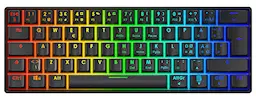 DK470 60 % mekaaninen näppäimistö Hot-Swap RGB KTT -kytkimillä, Musta