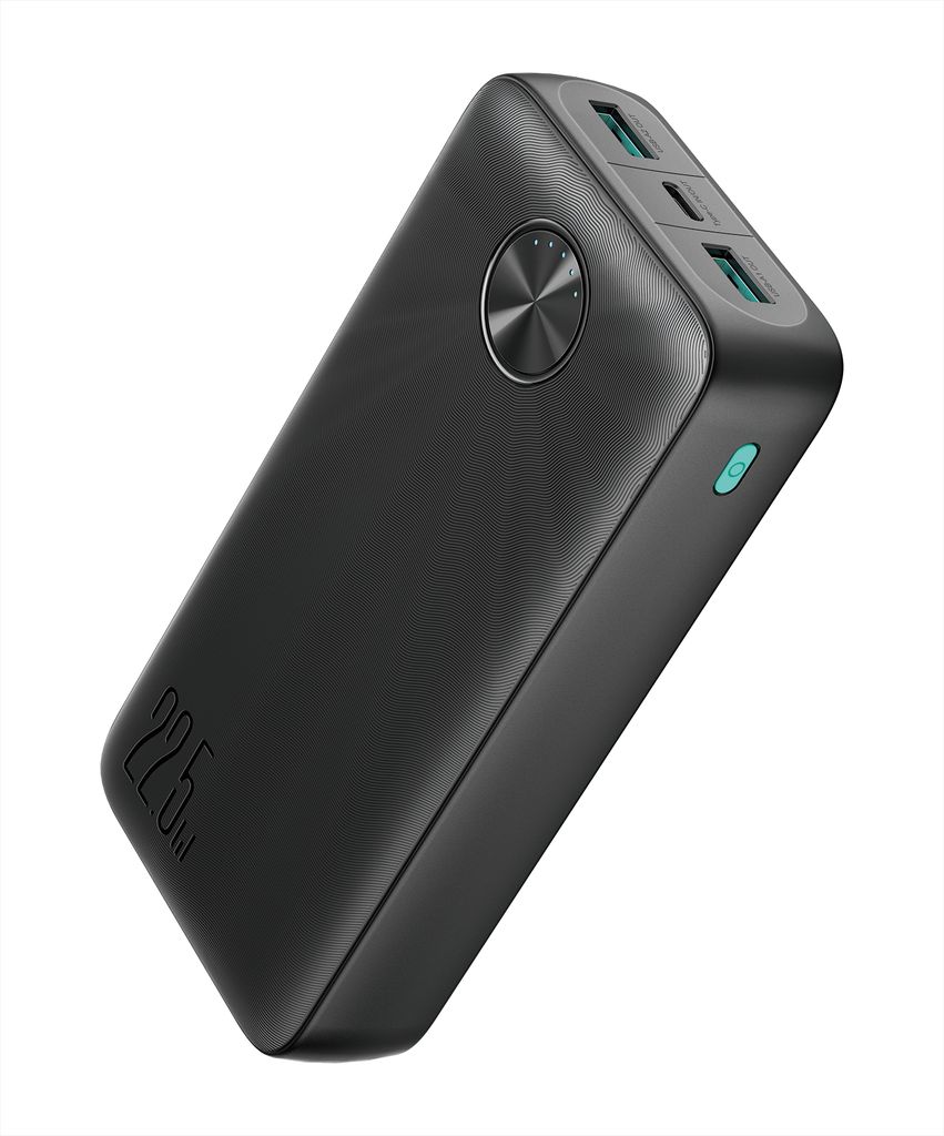 NEXTBATT Powerbank 20000 mAh 22.5W LED - Trippel utgang Svart