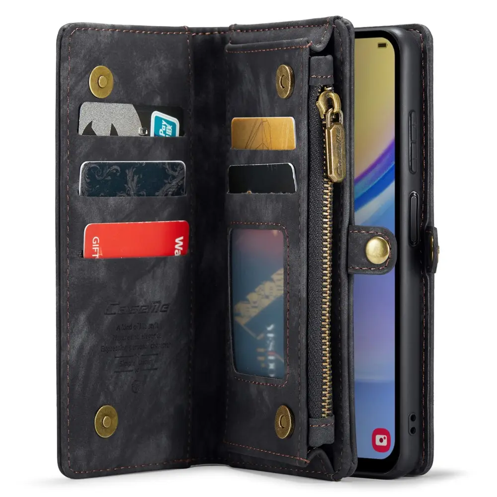 Multi-slot Plånboksfodral Samsung Galaxy A05s Grå