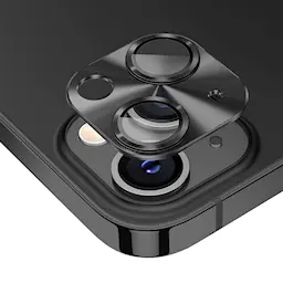 Kameraskydd Aluminium + Härdat Glas iPhone 15 svart
