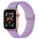 Elastinen Nailonranneke Apple Watch Series 8 45mm Liila