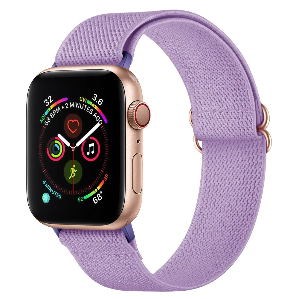 Apple Watch Series 8 45mm Armbånd i elastik, Lilla