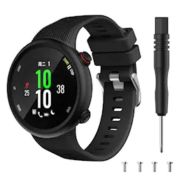 Rem af silikone til Garmin Forerunner 45 Sort