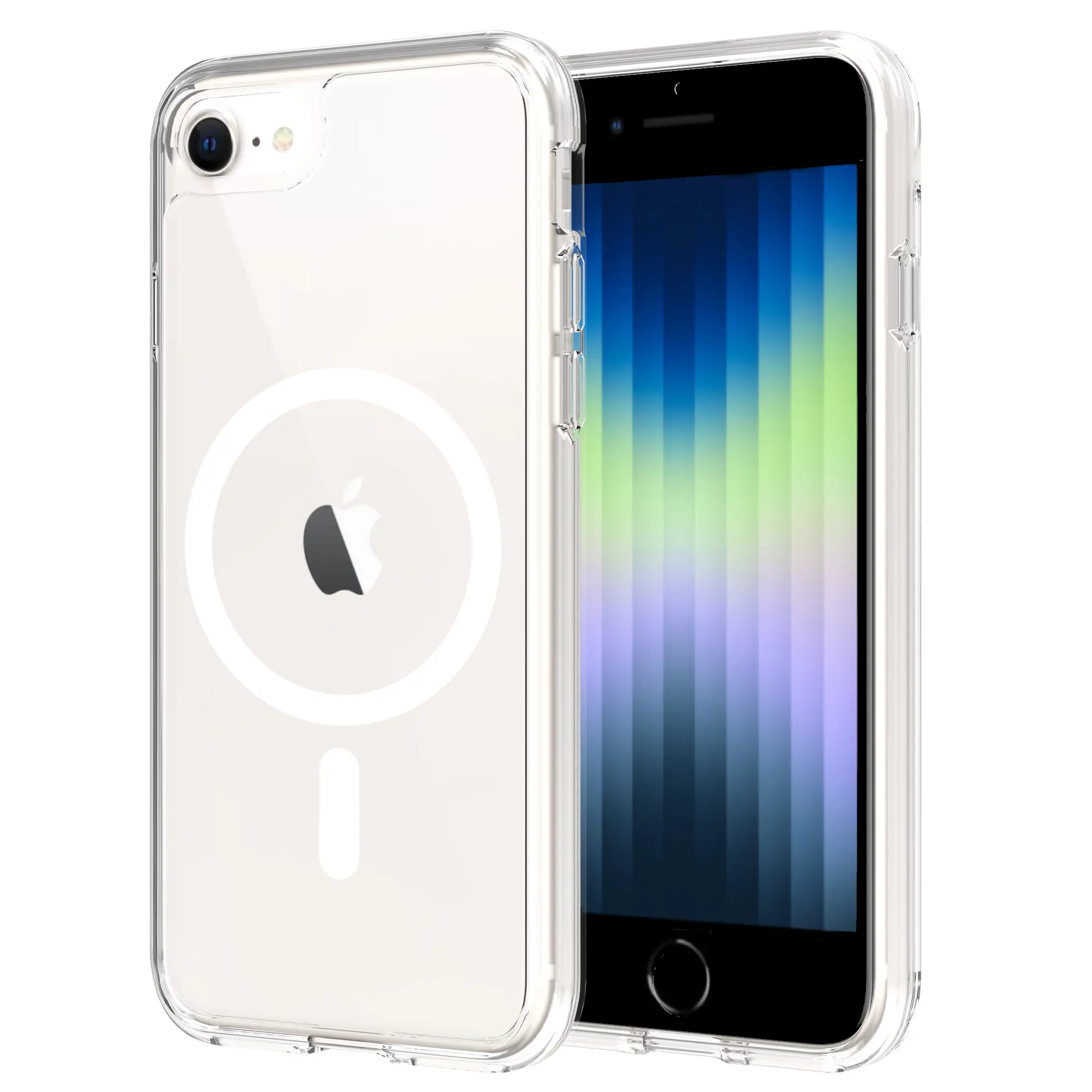 Hybridskal MagSafe iPhone SE 2022 Genomskinlig