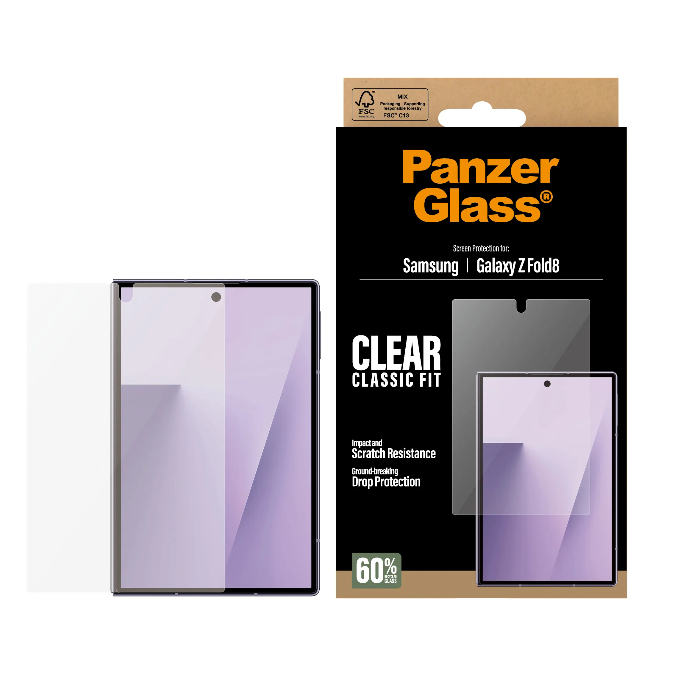Samsung Galaxy Z Fold 8 Ulkonäytön panssarilasi - Ultra Wide Fit