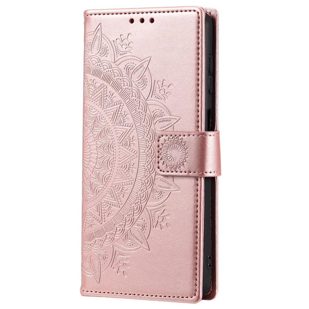 Läderfodral Mandala Samsung Galaxy S26 Roséguld