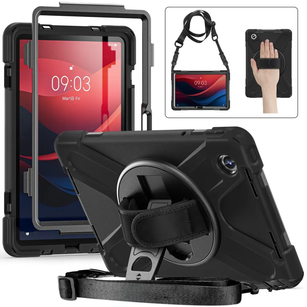 Stöttåligt Hybridskal med axelrem  Lenovo Tab M11 Svart