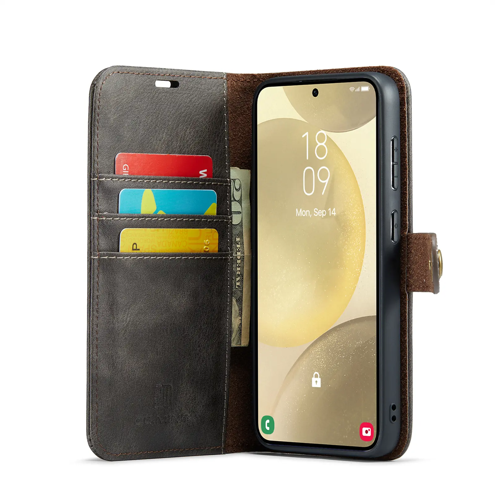 Magnet Wallet Samsung Galaxy S25 Plus Brown