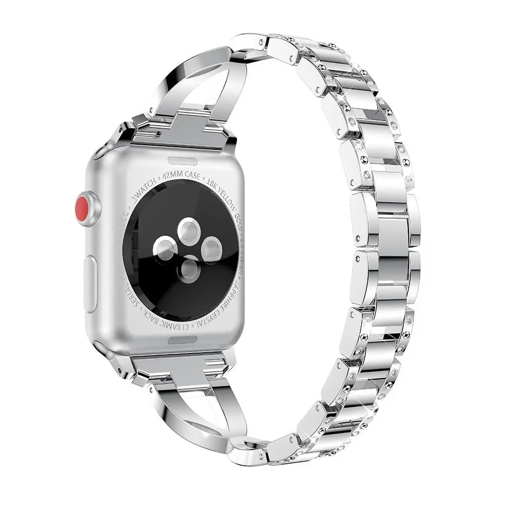 Crystal Bracelet Apple Watch Series 12 47mm Silver