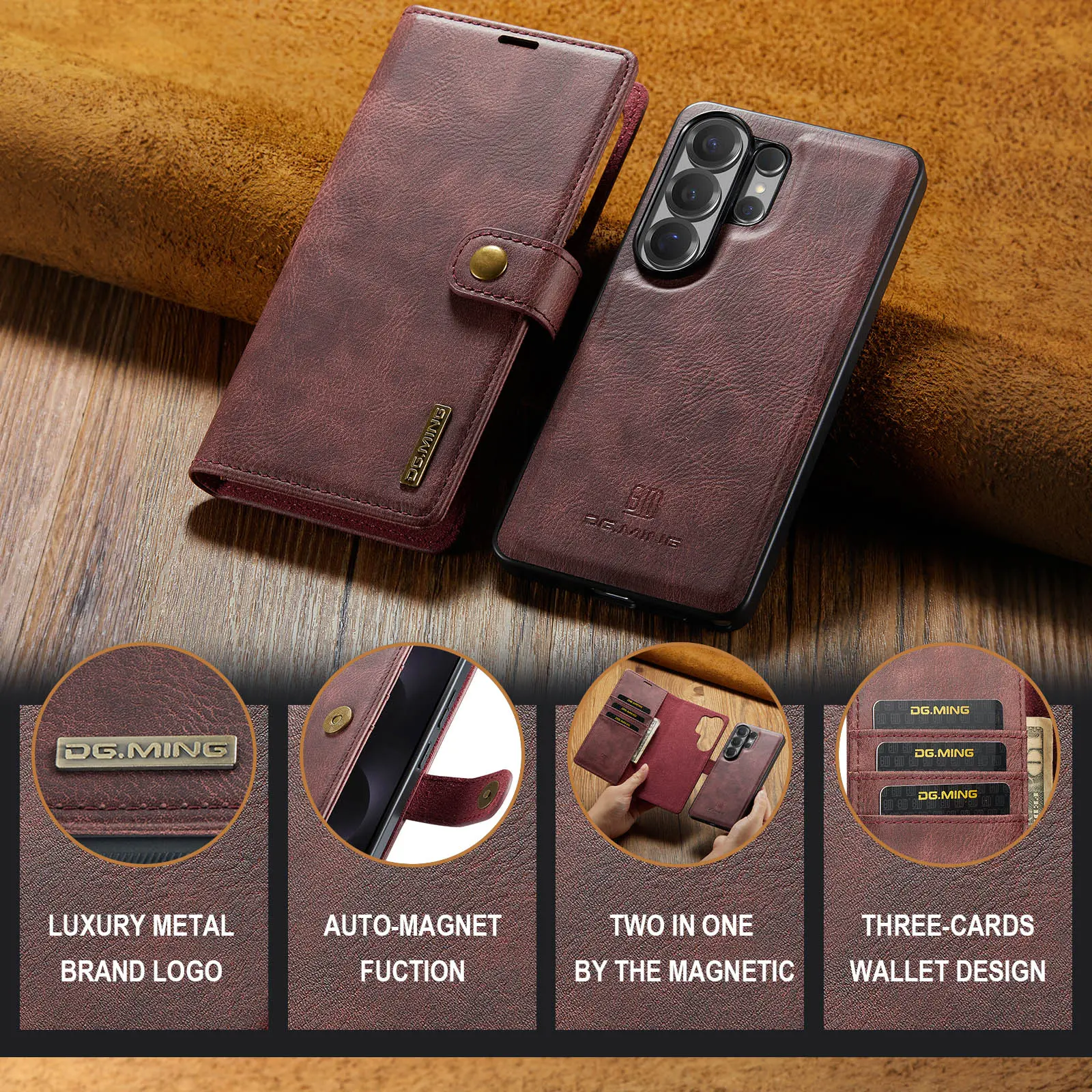 Magnet Wallet Samsung Galaxy S26 Ultra Red