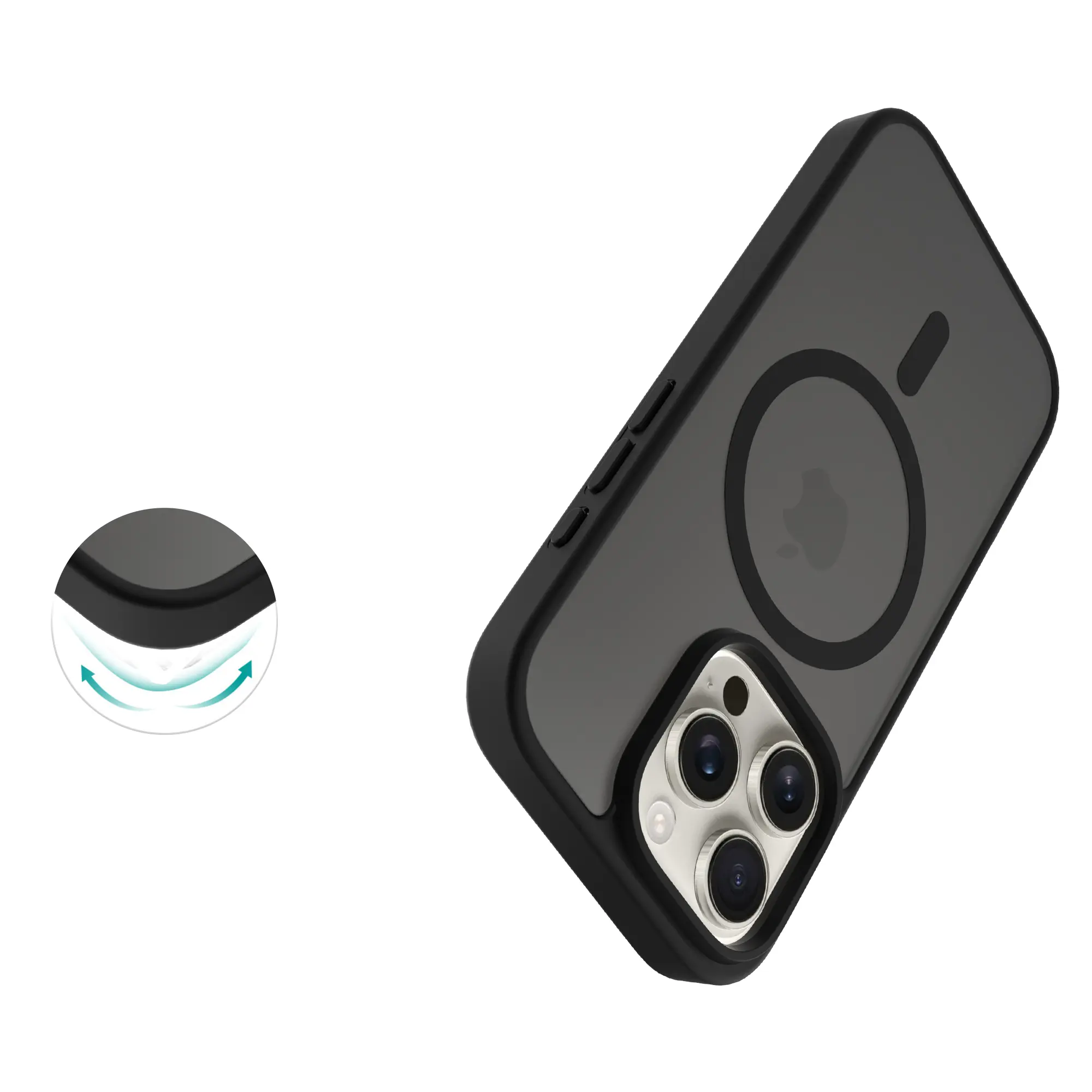 Magnetic Hybrid Skal iPhone 13 Pro Frosted Black