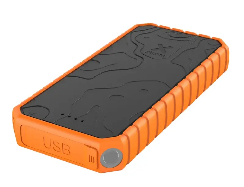 Kestävä IP65-varavirtalähde USB-C 20000mAh 35W, Musta/oranssi