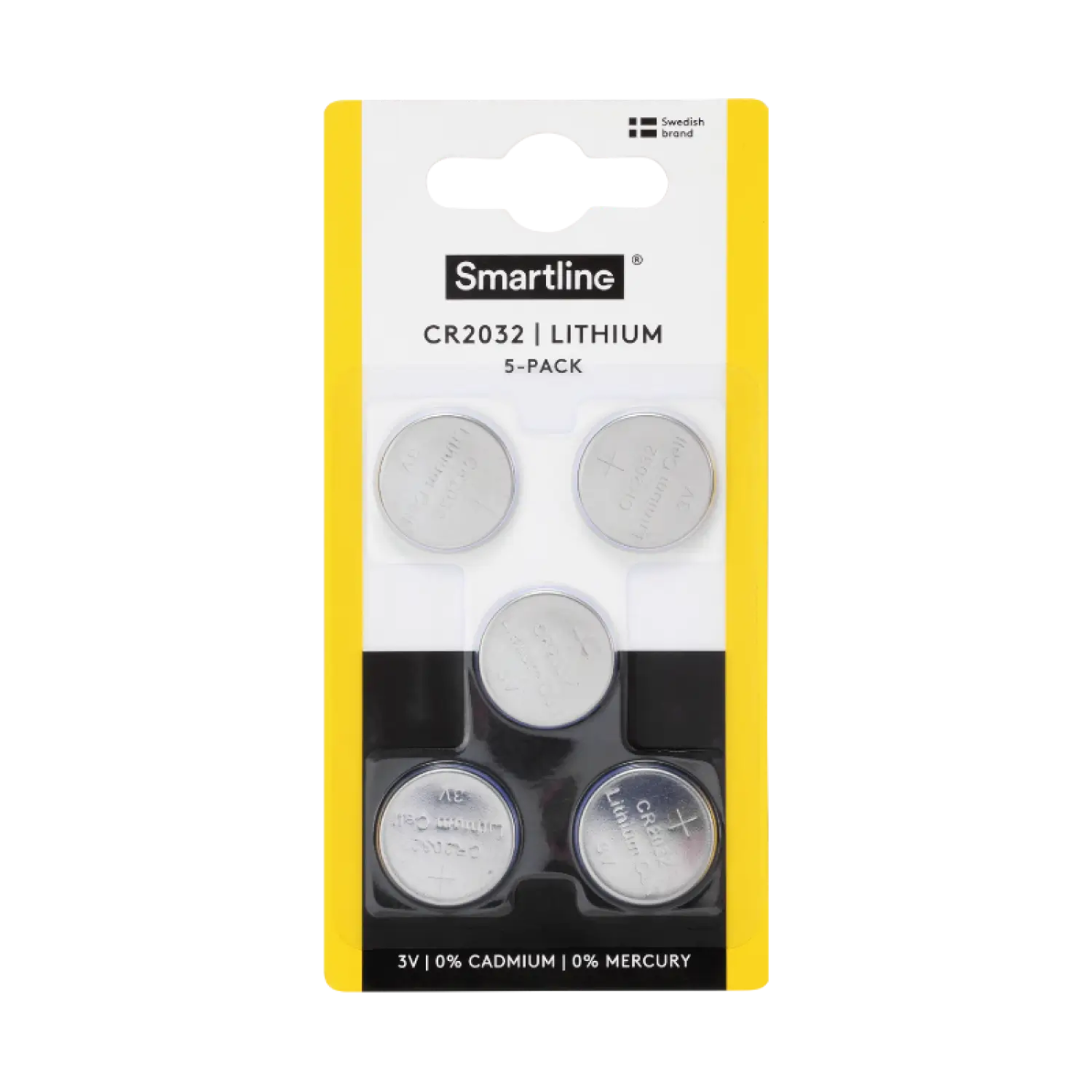Smartline 5-pack Batteri Knappecelle Lithium CR2032