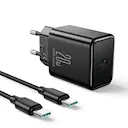 20W hurtigoplader PD + 60W USB-C-kabel 1m Sort
