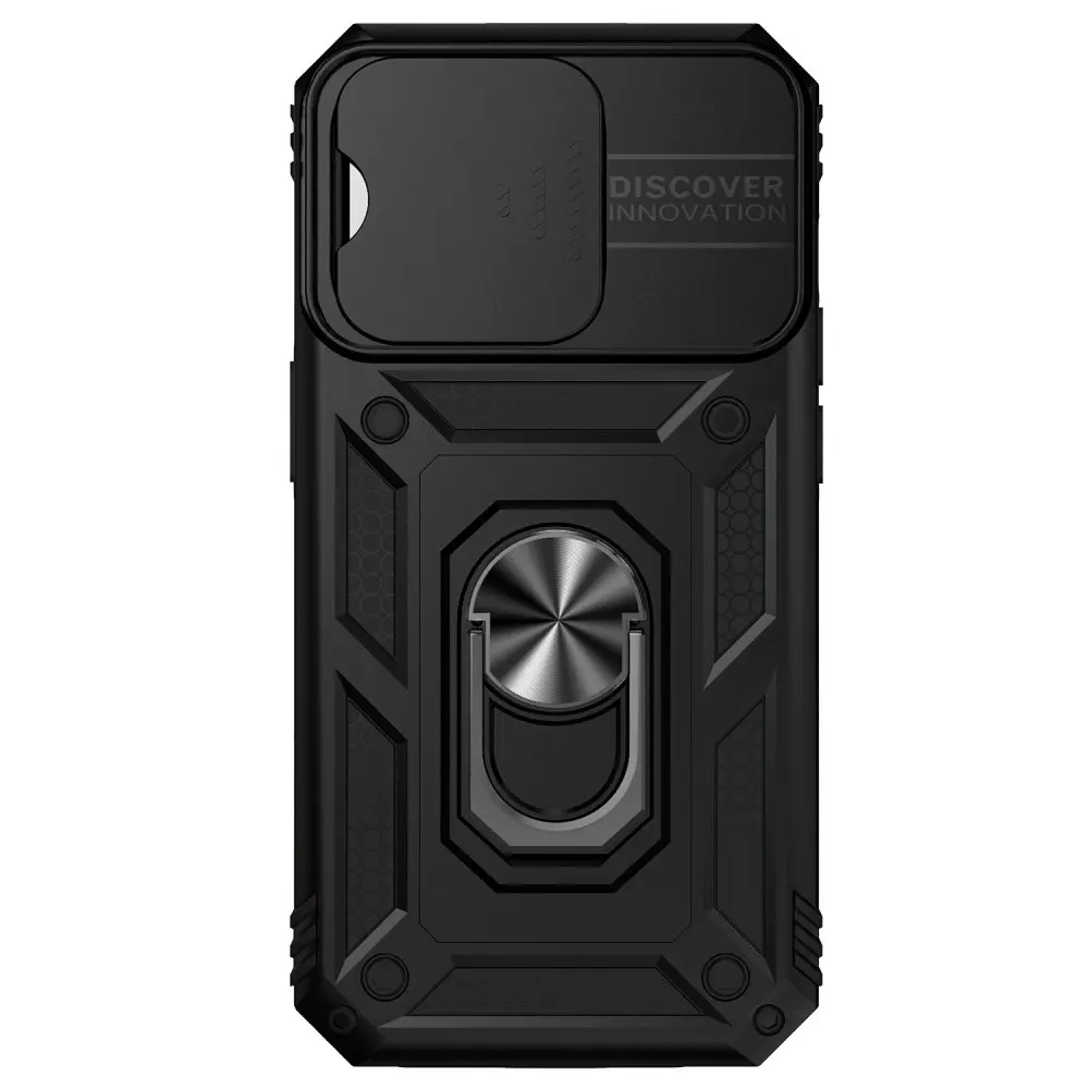 Hybridskal Ring + Kameraskydd iPhone 14 Pro Svart