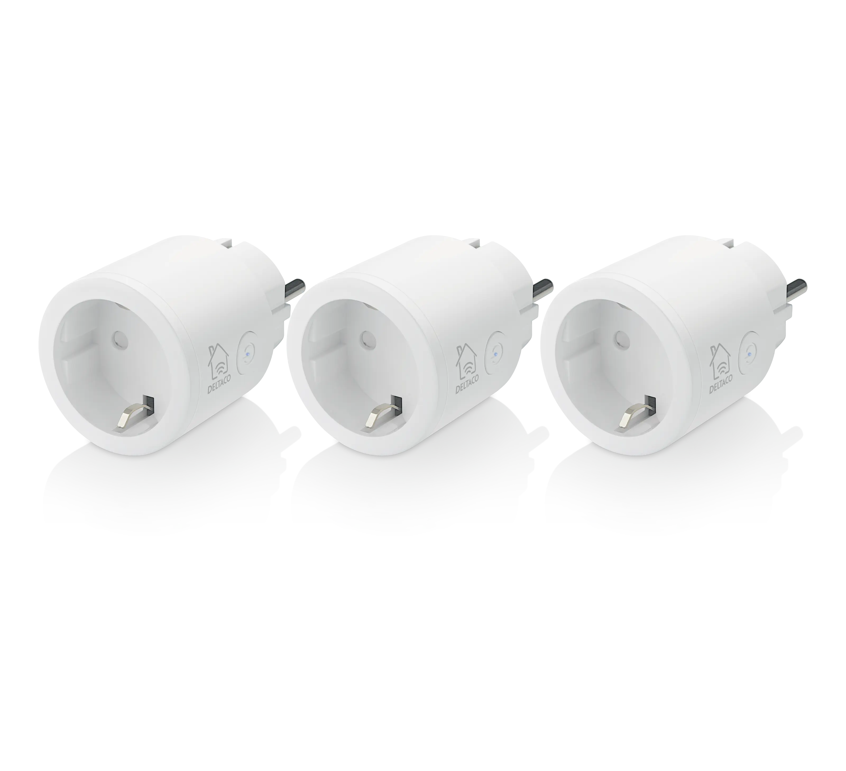 Smart WiFi-strømbryter med timer 10A (3-pack), Hvit