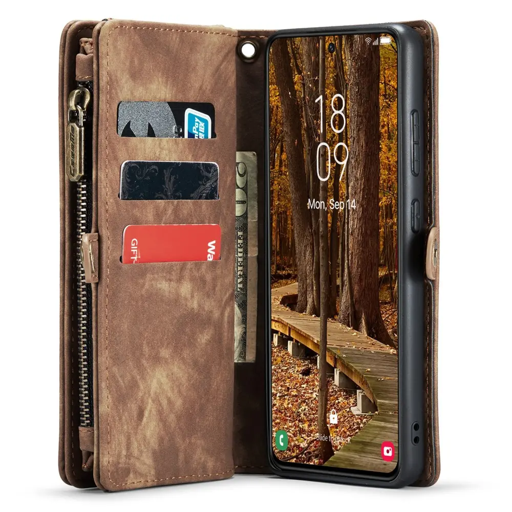 Multi-slot Plånboksfodral Samsung Galaxy S23 Brun