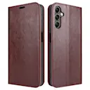 Mobiltaske Ægte Læder Samsung Galaxy A14 Mørkebrun