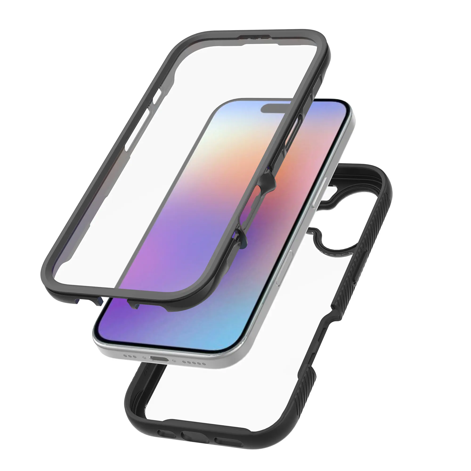 Full Protection Case iPhone 17 Svart/transparent