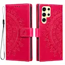 Læderetui Mandala Samsung Galaxy S25 Ultra cerise