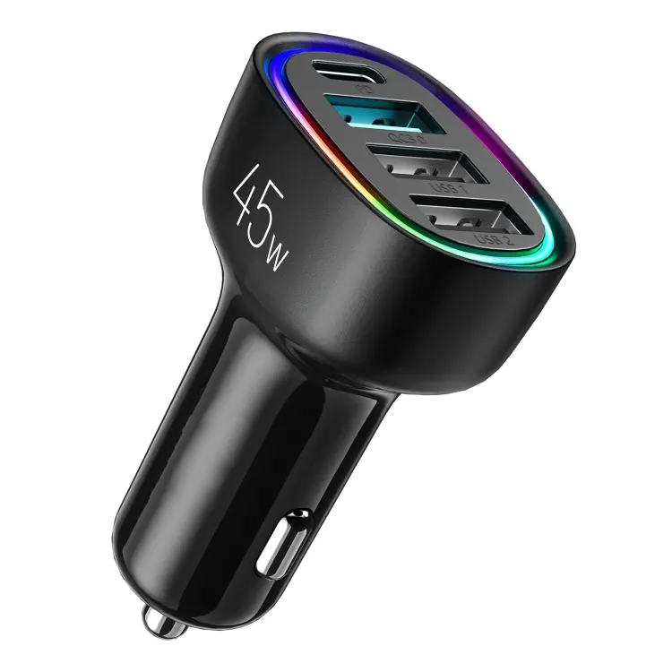 SiGN LED billader USB-C + 3 x USB-A 75W Svart