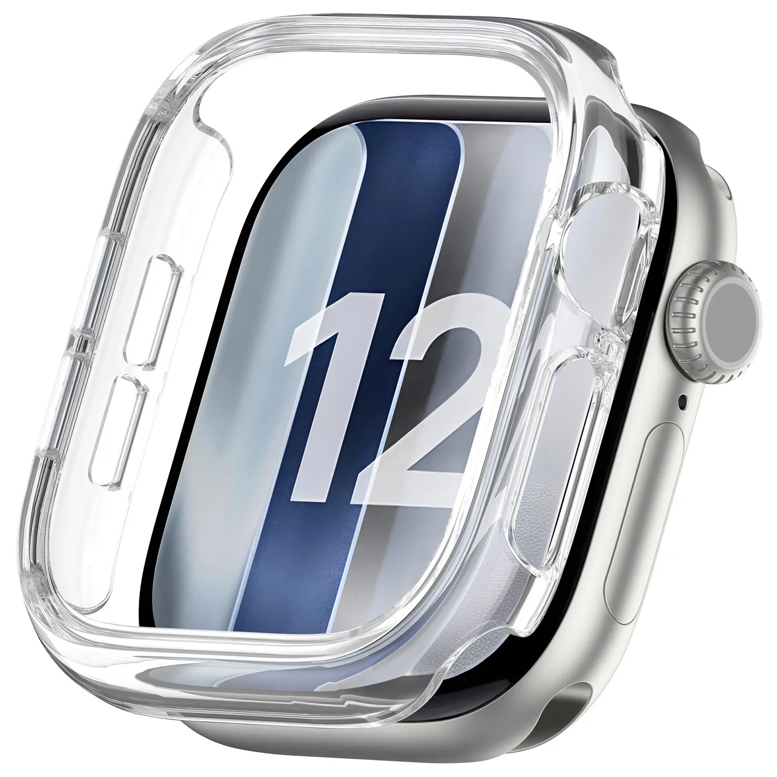 Hårdskal Apple Watch Series 12 43mm Genomskinlig