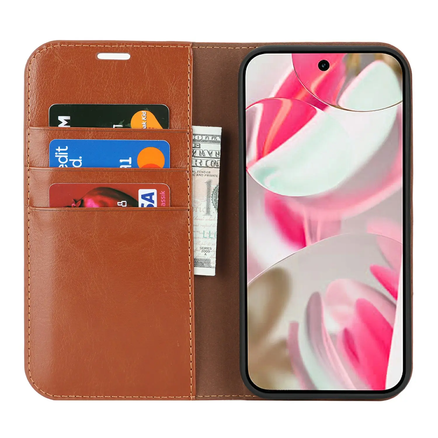 Mobilfodral Äkta Läder Google Pixel 11 Brun