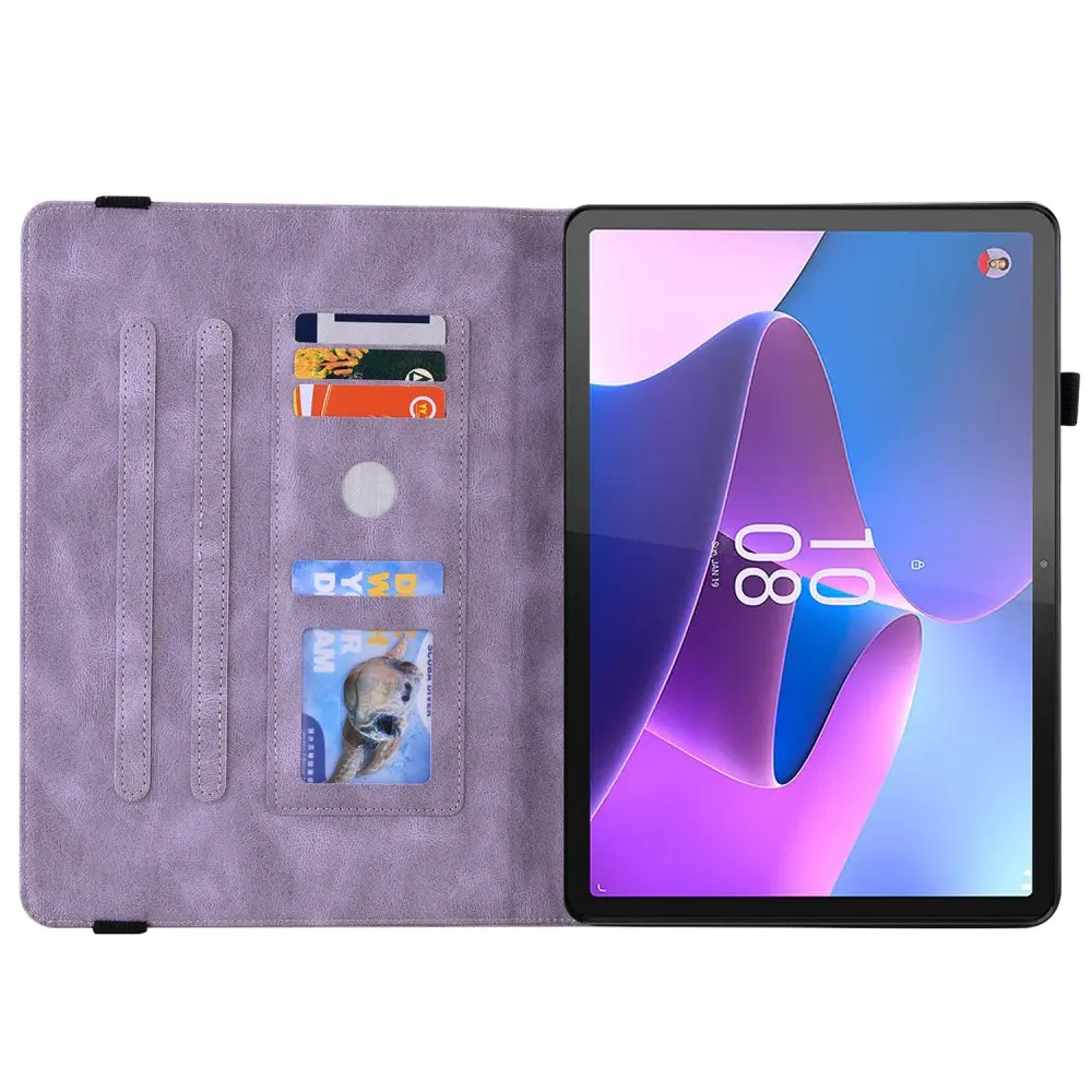 Läderfodral Fjärilar  Lenovo Tab P12 Lila