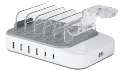 Latausasema 4 x USB-A + 2 x USB-C 50W, Valkoinen