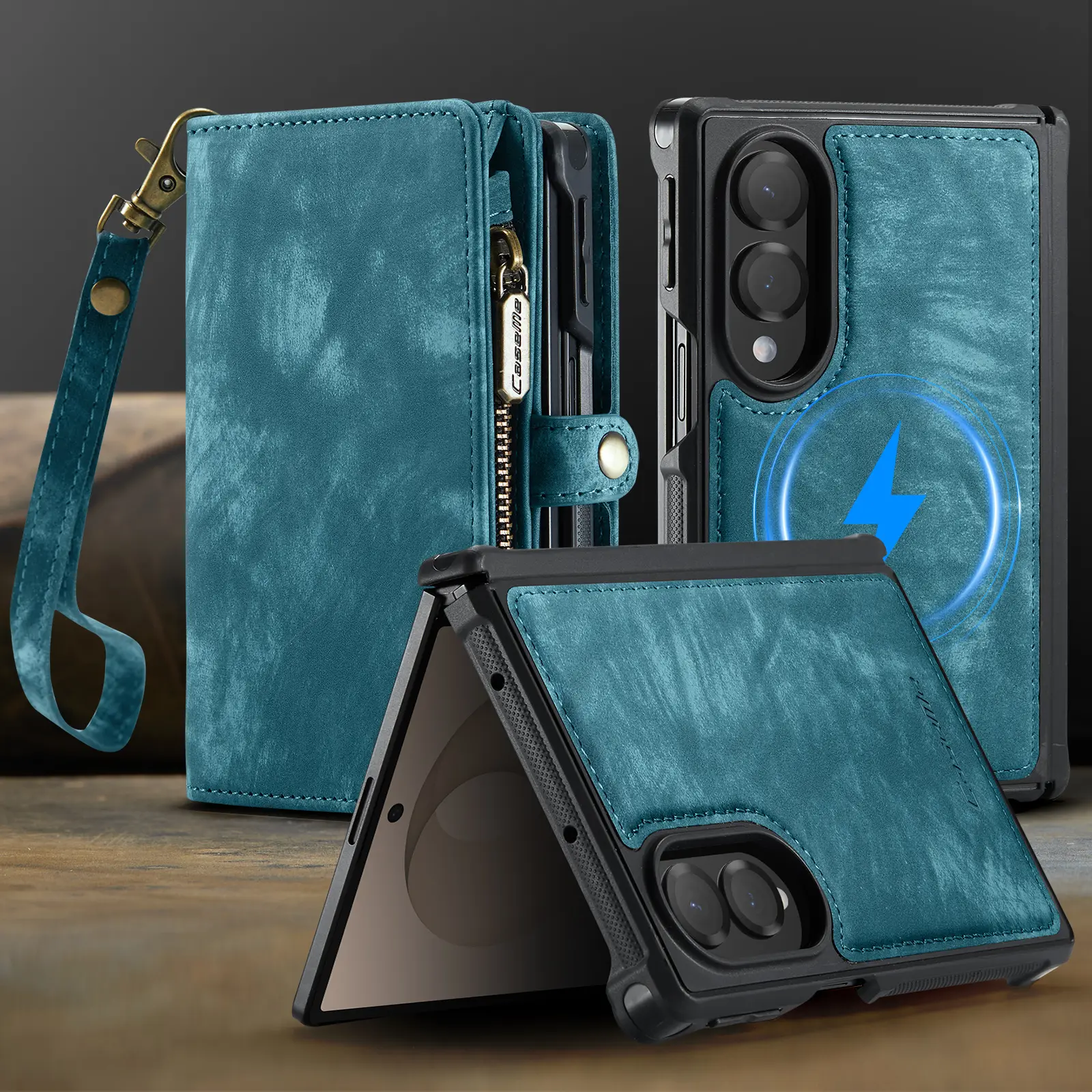 Multi-slot Plånboksfodral Samsung Galaxy Z Fold 8 Blå