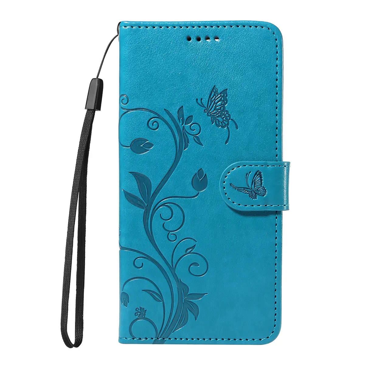 Läderfodral Fjärilar Oppo Reno 14 Blå