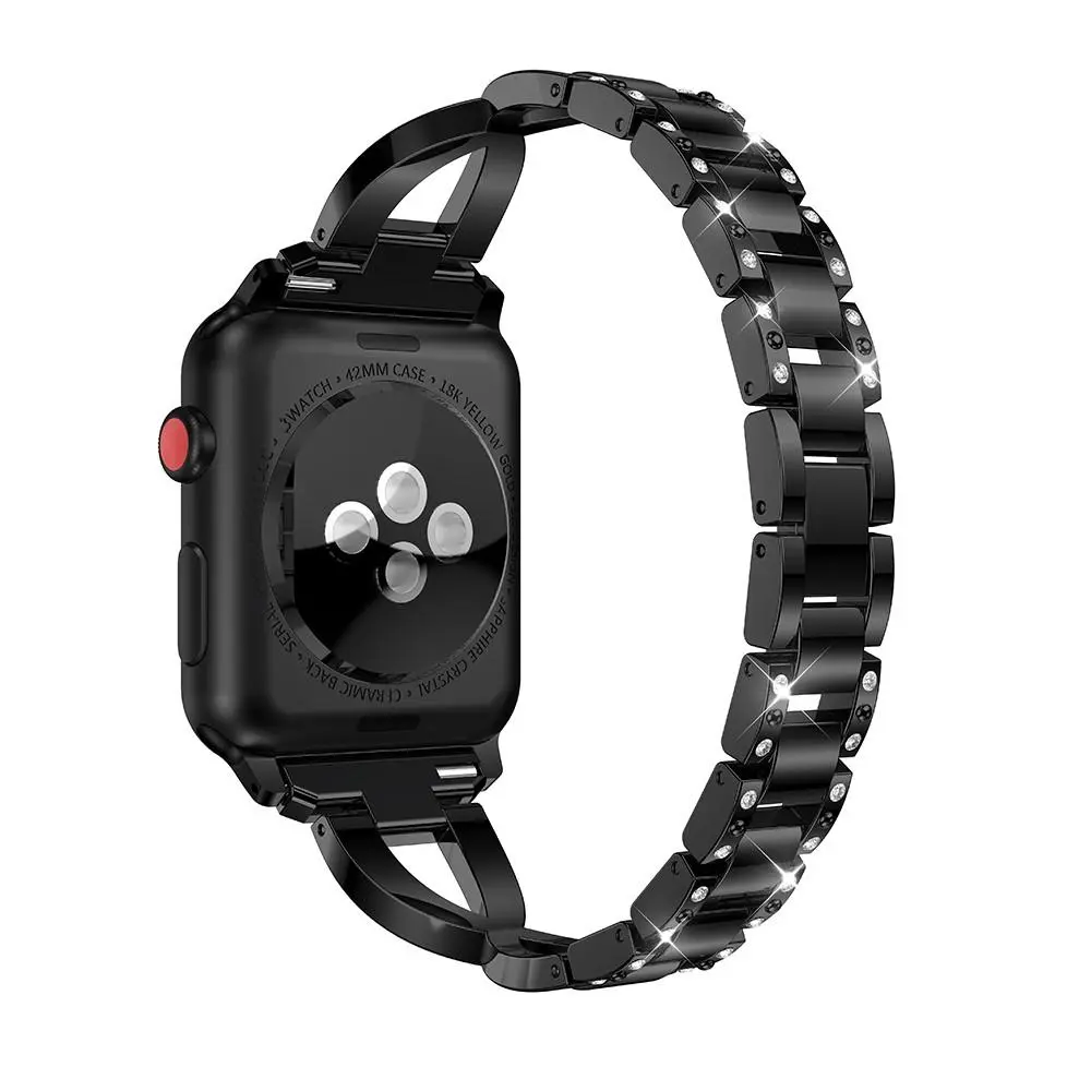 Crystal Bracelet Apple Watch Series 11 42mm Svart