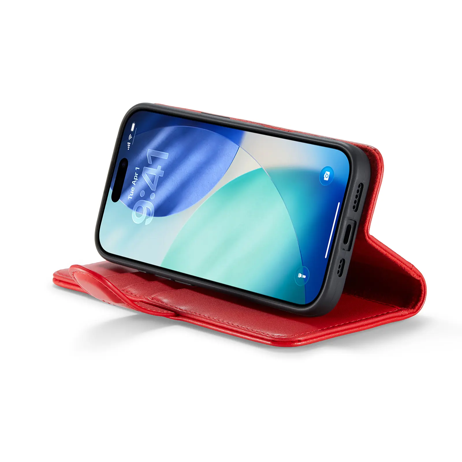 Äkta Läderfodral iPhone 18 Pro Max Röd