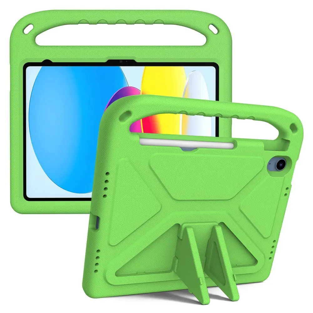 Skal EVA med Handtag Apple iPad 10.9 10th Gen (2022) Grön