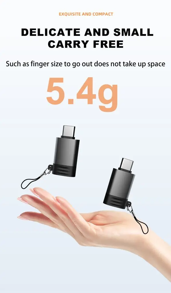 USB-A till USB-C adapter Grå