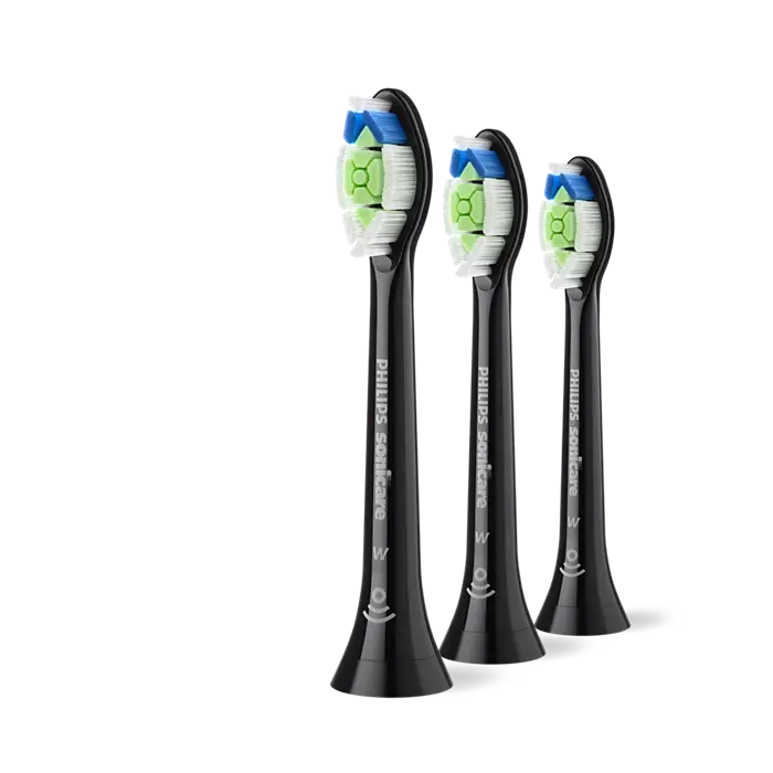Sonicare W2 Optimal White 2+1-pack børstehoder HX6063/88, Svart