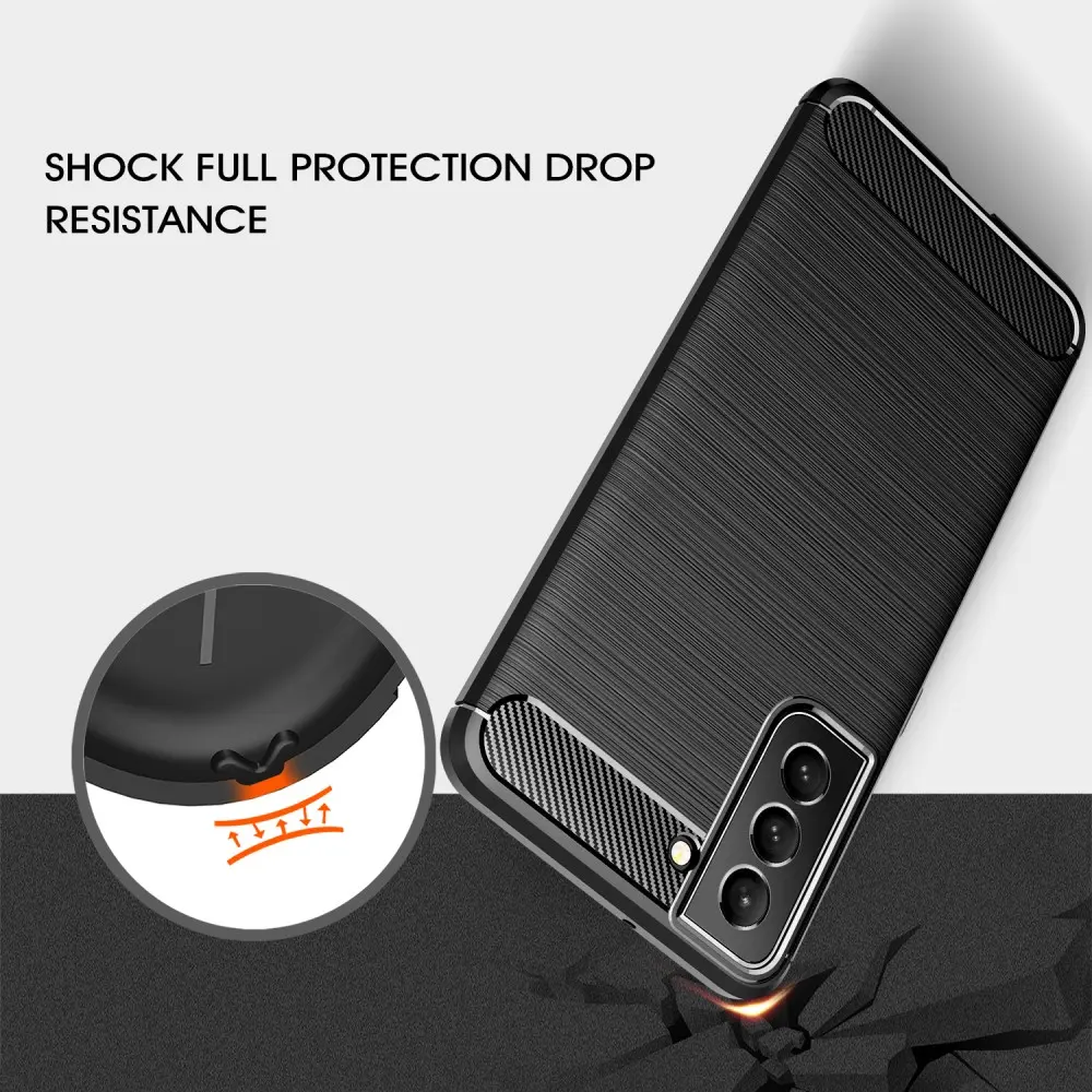 Samsung Galaxy S22 Skal TPU Brushed Svart