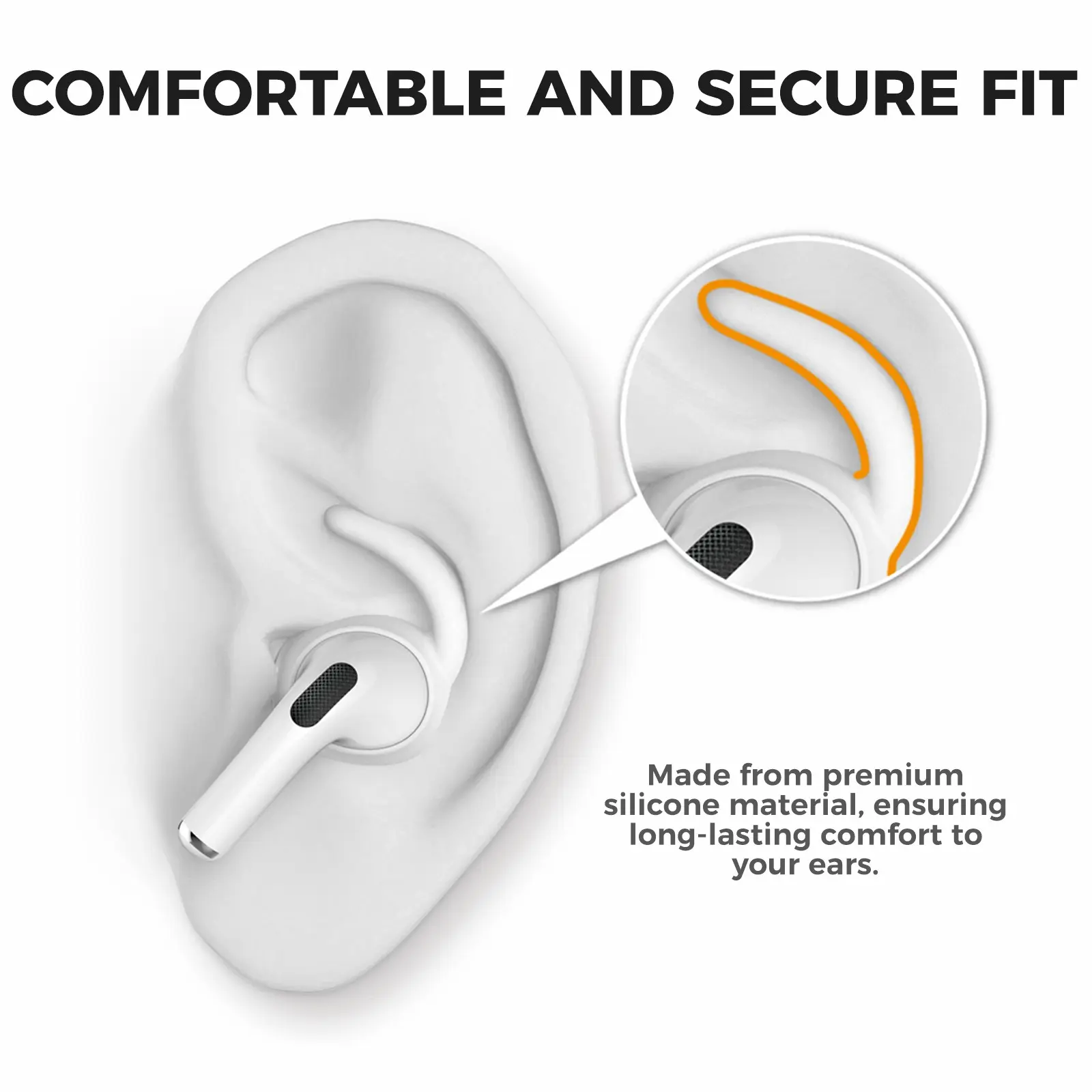 Sport Earhooks Apple AirPods Pro 3 Svart